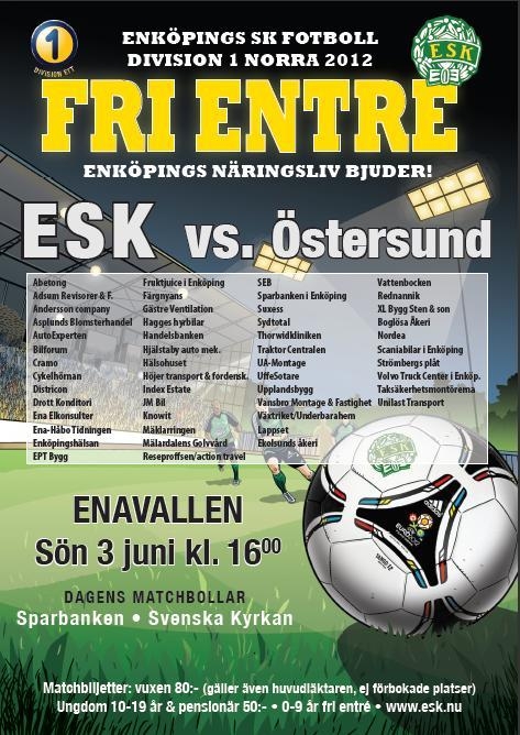FRI ENTRÉ!! Sprid matchaffischer!
