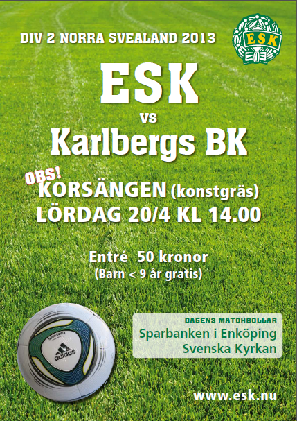 Sprid matchaffischer!