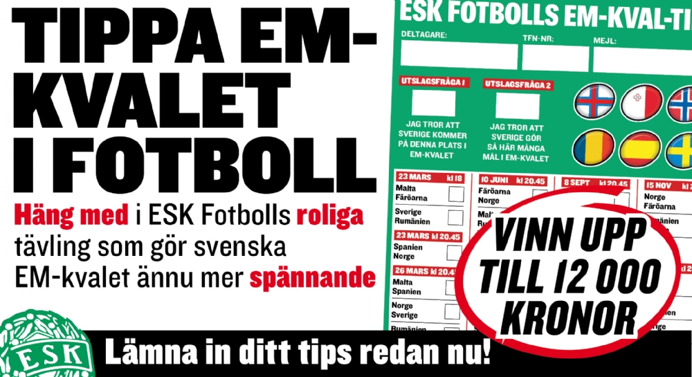 Uppdaterad: Stenhårt i EM-kvaltipset!