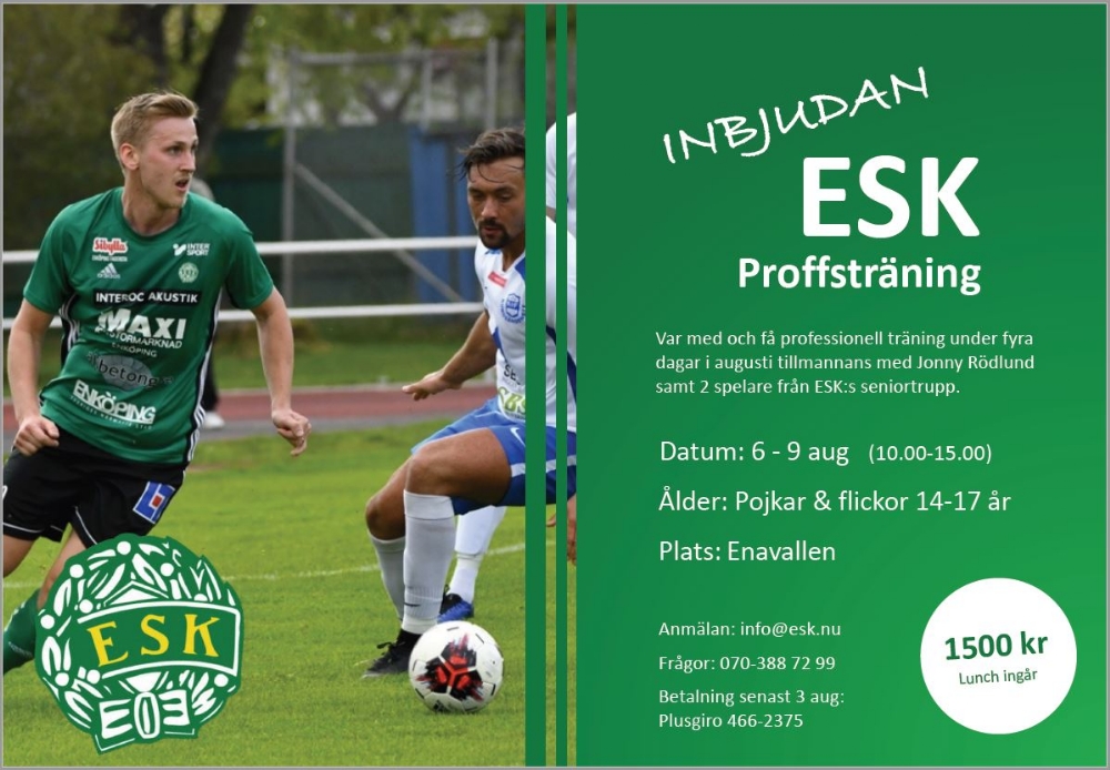 Inbjudan – ESK proffsträning